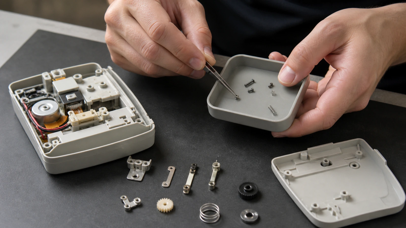 Maintaining Small Electronic Mechanisms Safely — editorial photograph 2